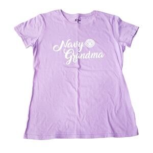 Soffee Purple Navy Grandma Short Sleeve T Shirt | Size Medium